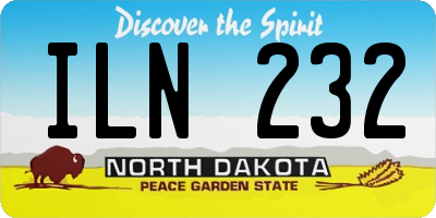 ND license plate ILN232
