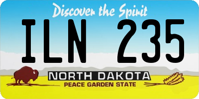 ND license plate ILN235