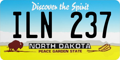 ND license plate ILN237