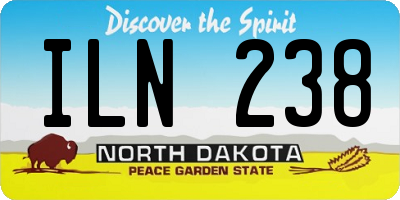 ND license plate ILN238