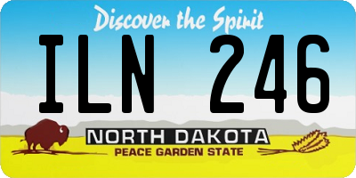 ND license plate ILN246