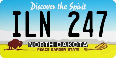 ND license plate ILN247