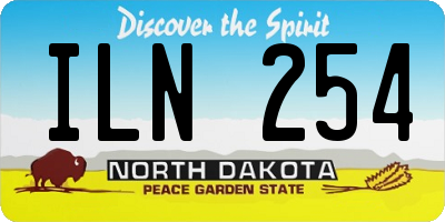 ND license plate ILN254