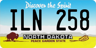 ND license plate ILN258