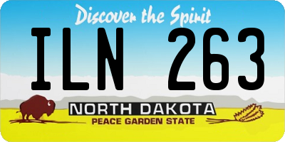 ND license plate ILN263