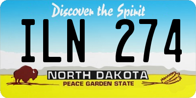 ND license plate ILN274
