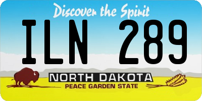 ND license plate ILN289