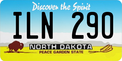 ND license plate ILN290