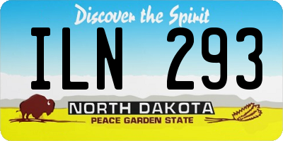 ND license plate ILN293