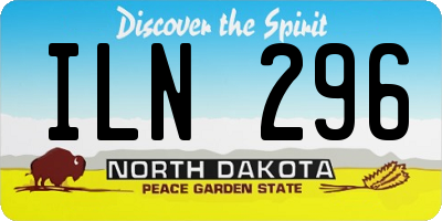 ND license plate ILN296
