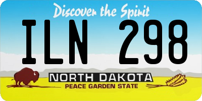 ND license plate ILN298