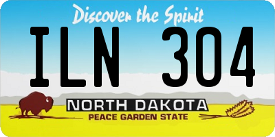 ND license plate ILN304