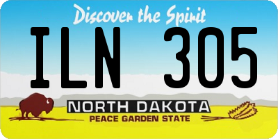 ND license plate ILN305