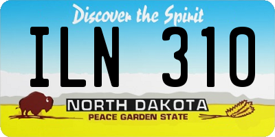 ND license plate ILN310