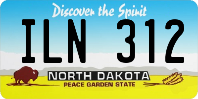 ND license plate ILN312