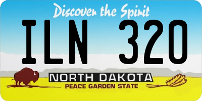 ND license plate ILN320