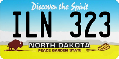 ND license plate ILN323