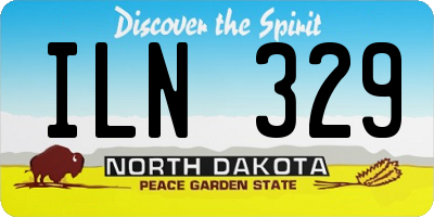 ND license plate ILN329