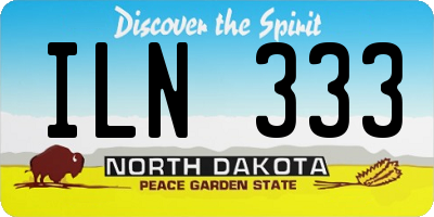 ND license plate ILN333