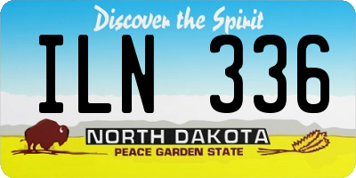 ND license plate ILN336