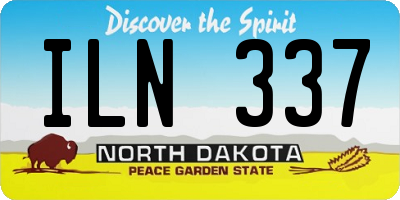 ND license plate ILN337