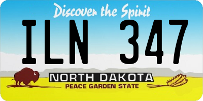 ND license plate ILN347