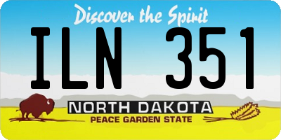 ND license plate ILN351