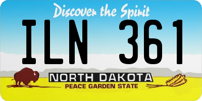 ND license plate ILN361