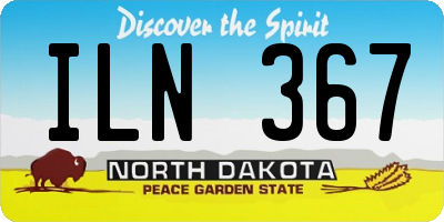 ND license plate ILN367