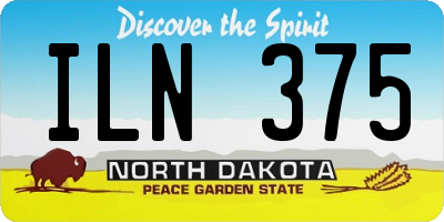 ND license plate ILN375