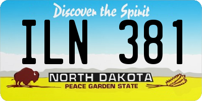 ND license plate ILN381