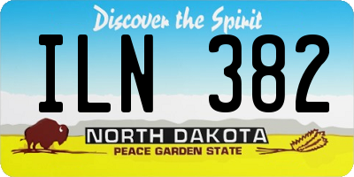 ND license plate ILN382