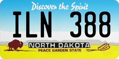 ND license plate ILN388
