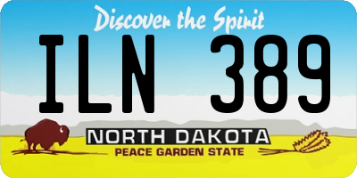 ND license plate ILN389