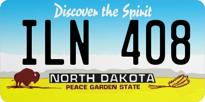 ND license plate ILN408
