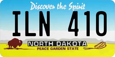ND license plate ILN410