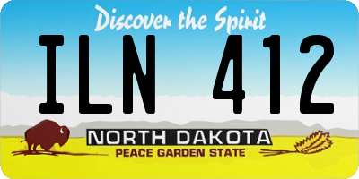 ND license plate ILN412