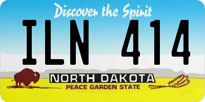 ND license plate ILN414