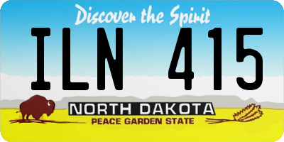 ND license plate ILN415