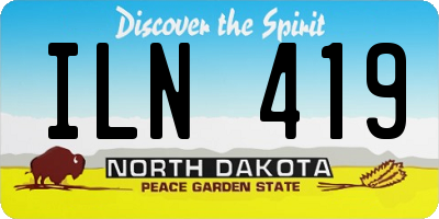 ND license plate ILN419