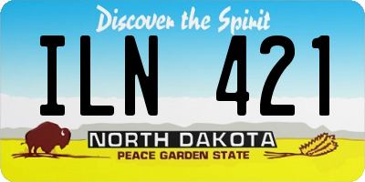 ND license plate ILN421