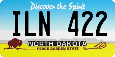 ND license plate ILN422