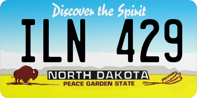ND license plate ILN429