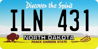 ND license plate ILN431