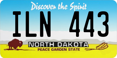 ND license plate ILN443
