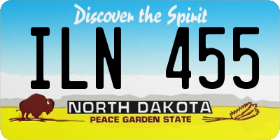 ND license plate ILN455