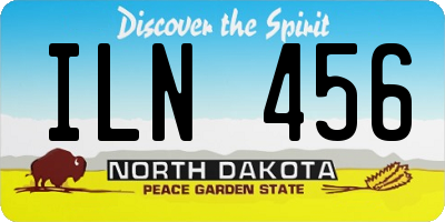 ND license plate ILN456