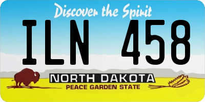 ND license plate ILN458