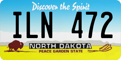 ND license plate ILN472