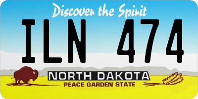 ND license plate ILN474